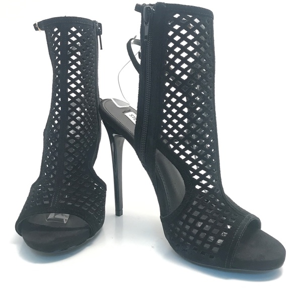 Steve Madden Shoes - Steve Madden Mely Suede Laser Cut Slingback Bootie